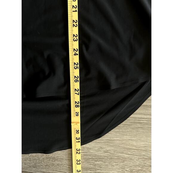 Athleta Urbanite Top Black Button-Up Shirt Size Large Long Sleeve - Picture 5 of 7